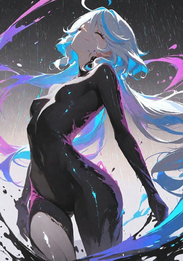 Furina - 18+, Anime Art, Genshin Impact, Furina (Genshin Impact), Контент нейросетей, NSFW