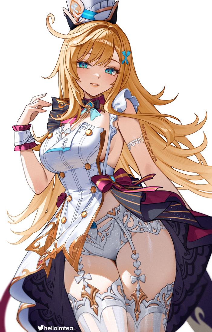 Escoffier - 18+, Anime Art, Genshin Impact, Escoffier (Genshin Impact), Helloimtea, NSFW