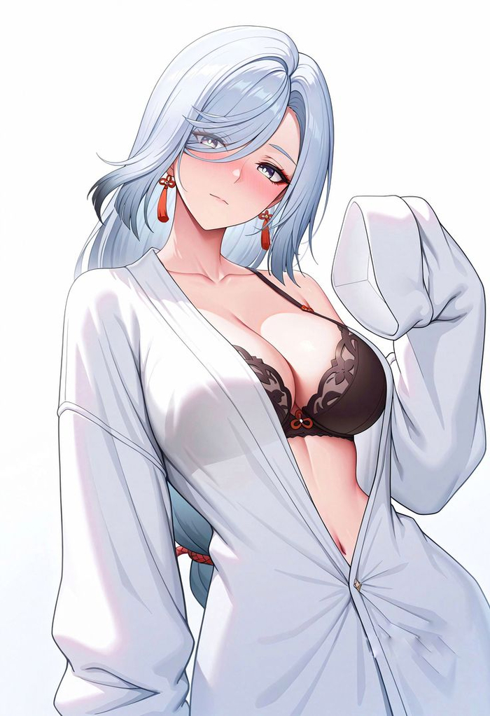 Shenhe - 18+, Аниме, Anime Art, Shenhe (Genshin Impact), Genshin Impact, NSFW