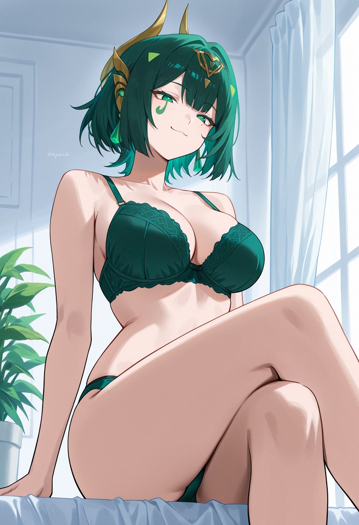 Нефер - 18+, Контент нейросетей, Аниме, Anime Art, Nefer (Genshin Impact), Genshin Impact, Длиннопост, NSFW