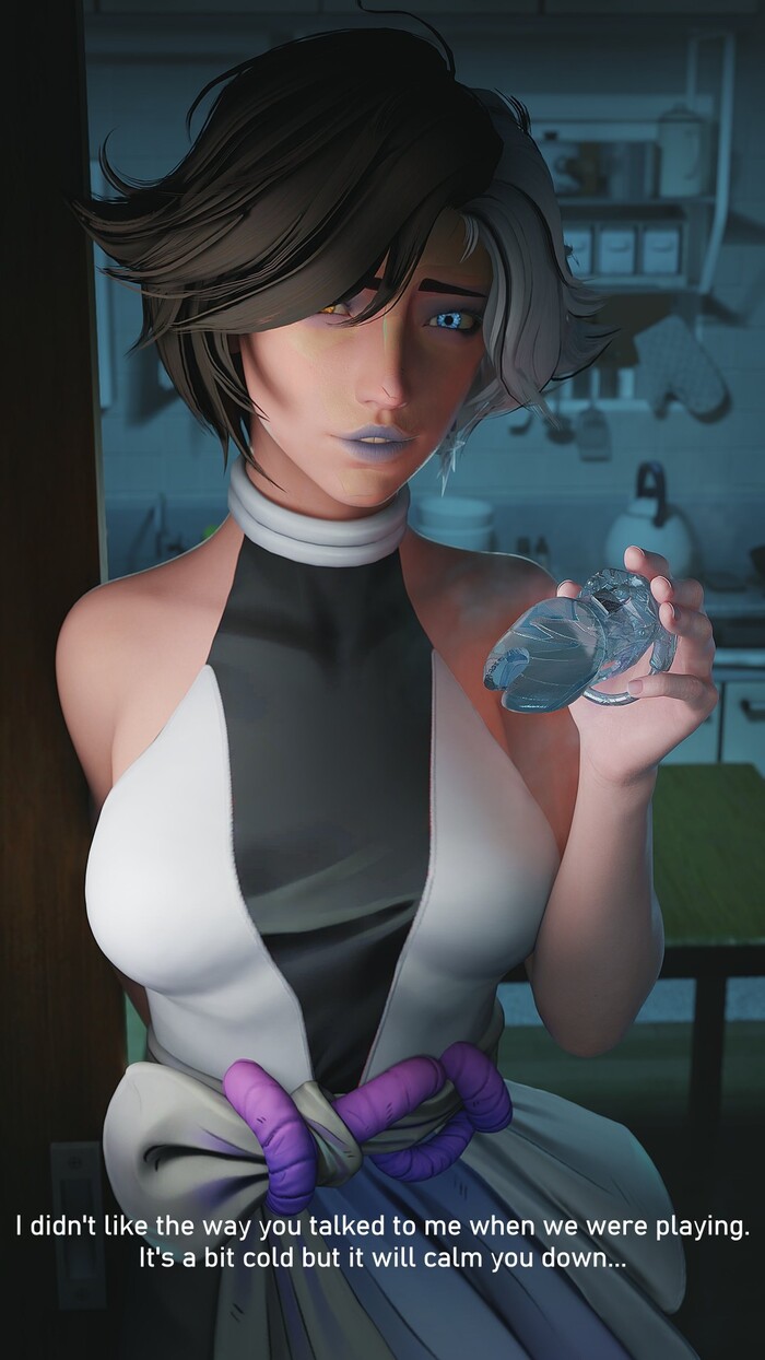 Luna Snow - 18+, Art, Feet, Foot fetish, Luna Snow, Marvel Rivals, 3D, Rule 34, Girls, Heterochromia, Chastity belt, Erotic, Longpost, NSFW