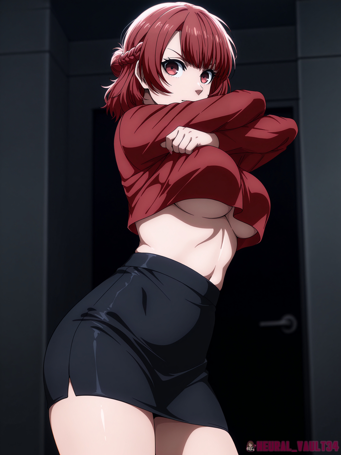 Henri from Blue Lock - 18+, My, Neural Network Content, Neural network art, Anime art, Hand-drawn erotica, Anime, Blue Lock, Longpost, NSFW