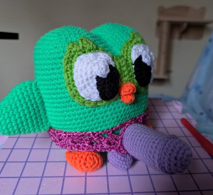 Duolingo reminds you: missing an English lesson has serious consequences! - 18+, Duolingo, Owl, Consequences, Humor, Strawberry, NSFW