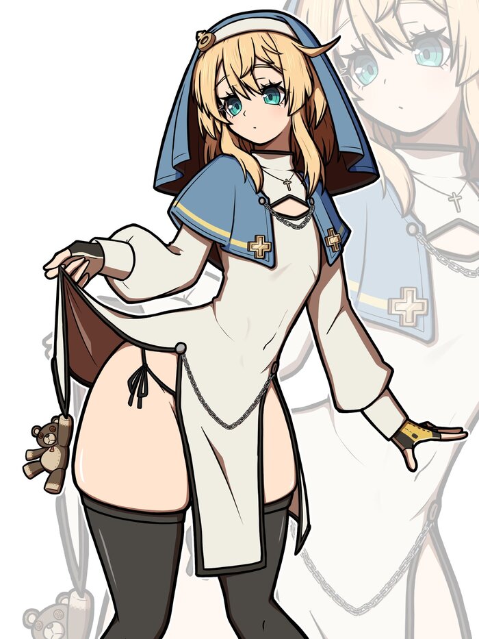 Bree - 18+, Anime, Anime art, Hips, Stockings, Its a trap!, Guilty gear, Bridget, NSFW