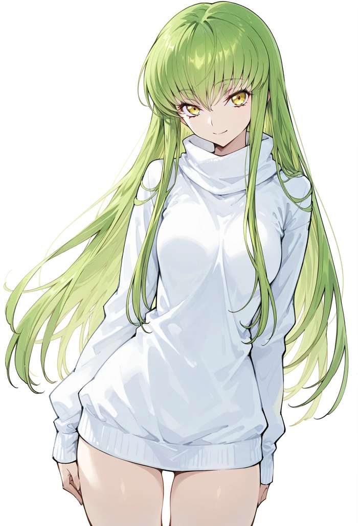 CC - 18+, Anime Art, Аниме, Code Geass, CC (Code Geass), Арты нейросетей, NSFW