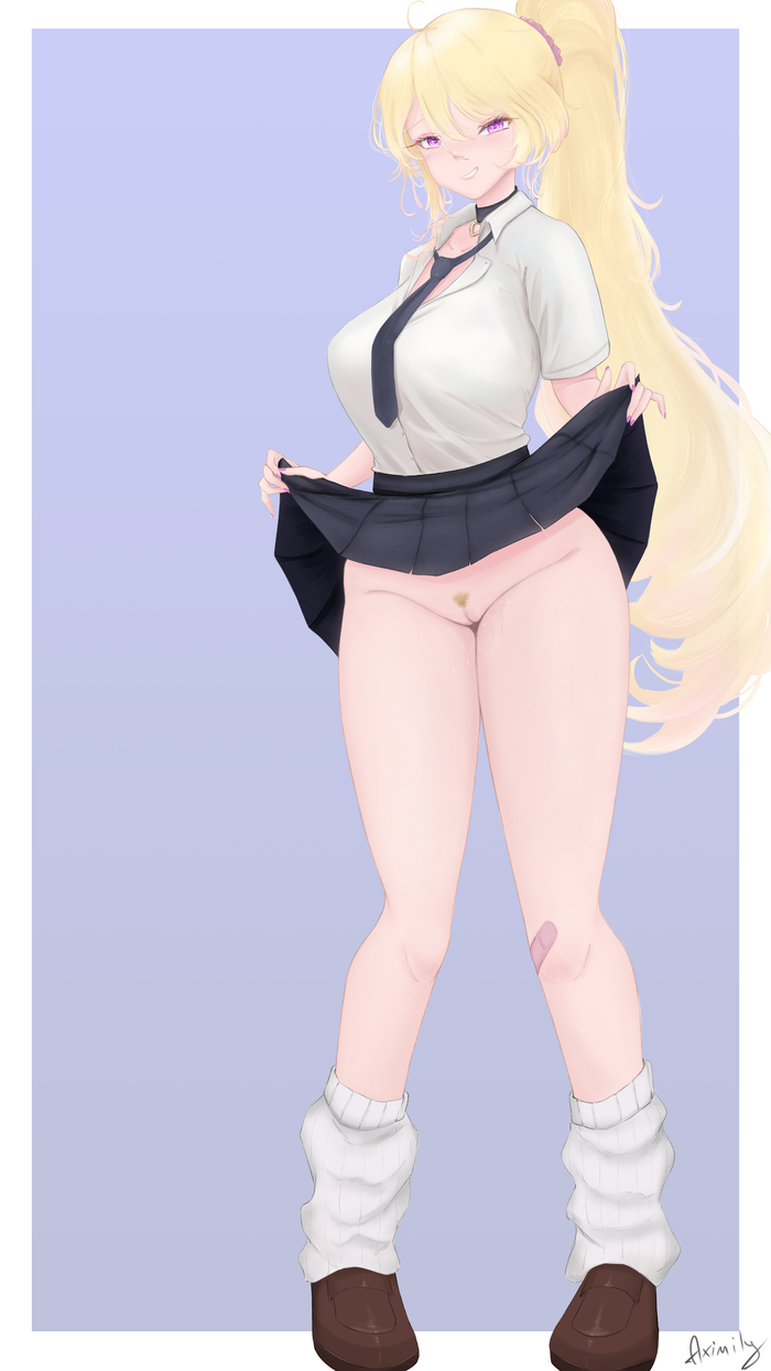 Янг и Блейк - 18+, Моё, Аниме, Anime Art, Рисованная эротика, RWBY, Yang Xiao Long, Blake Belladonna, Гяру, Длиннопост, NSFW