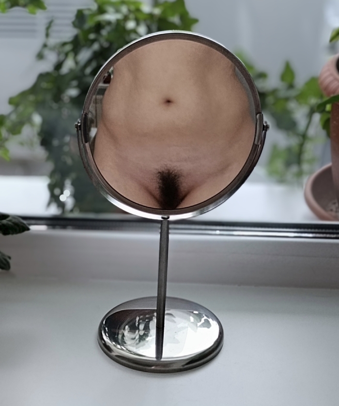 Shall we mirror each other? - Series I show but I dont sell, 18+, My, Erotic, Homemade, Mirror, 40+, Naked, Women, Experience, Boobs, Booty, Pubes, Photo on sneaker, Longpost, NSFW, No face