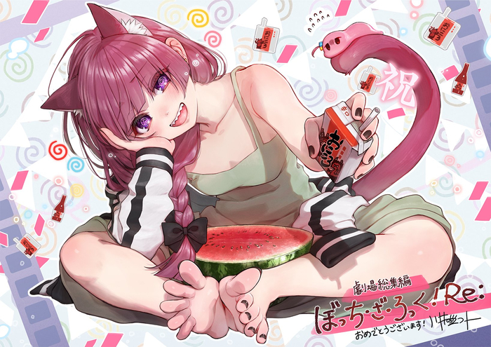 Внезапный Кикури ногопост - Серия Ножки, 18+, Аниме, Anime Art, Hiroi Kikuri, Bocchi the Rock!, Футфетиш, Kairunoburogu, Squeezable, Длиннопост, NSFW