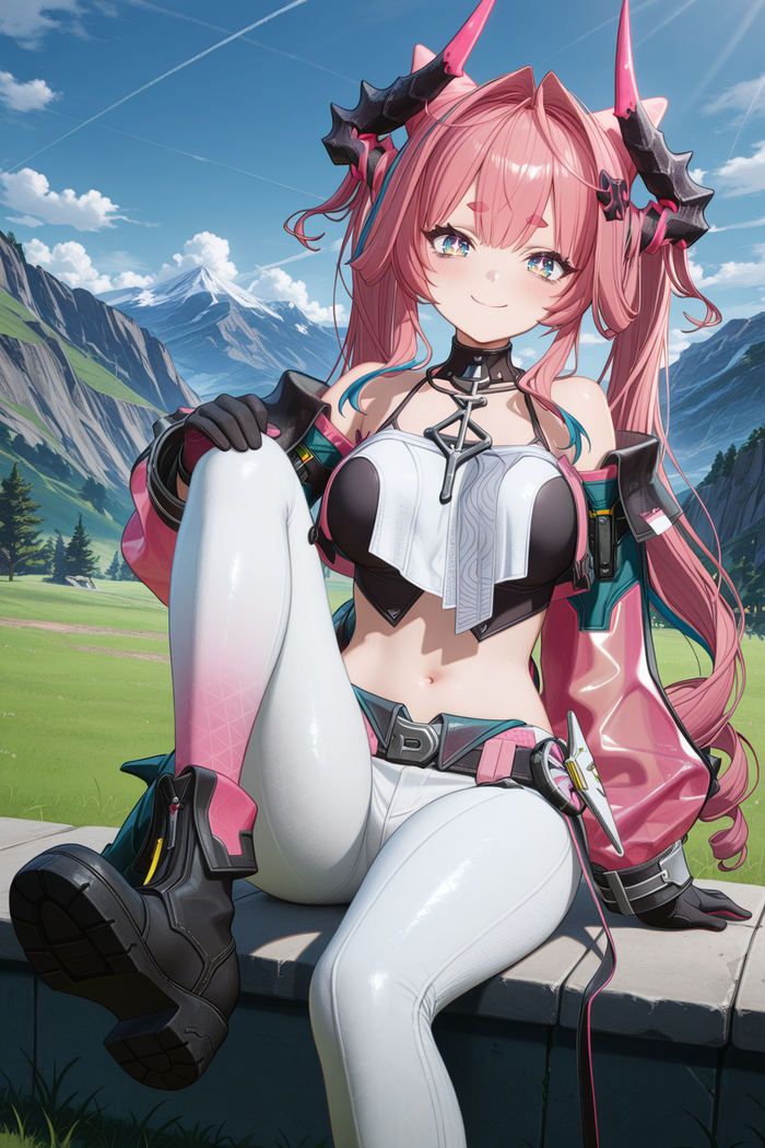 Любительница селфи Yvonne (Ивонна) из Arknights: Endfield - 18+, Моё, Эротика, Сиськи, Попа, Arknights: Endfield, Аниме, Stable Diffusion, Арты нейросетей, Arknights, Yvonne (Endfield), Игры, Девушка с рогами, Панцу, Этти, Трусы, Нейровидео, Вертикальное видео, Без звука, Короткие видео, Видео, Длиннопост, NSFW