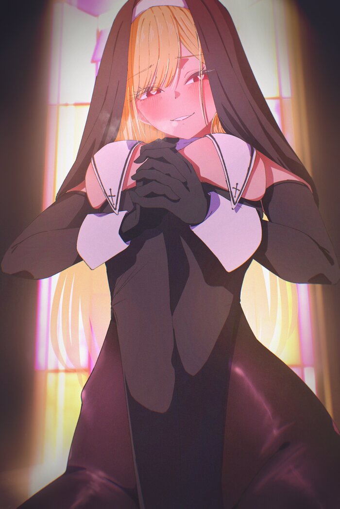 Repent... - 18+, Anime, Boobs, Nun, Sono Bisque Doll wa Koi wo Suru, Marin Kitagawa, NSFW