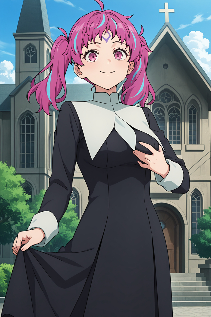 Viola Wahlstrom, a nun with suggestive crowd control magic under the Overseer from Fate/strange Fake - 18+, My, Neural Network Content, Erotic, Fate, Boobs, Anime, Anime art, Pantsu, Etty, Underpants, Underwear, Nun, Booty, Stable diffusion, Neural network art, Neurovideo, Vertical video, Soundless, Short videos, Video, Longpost, NSFW