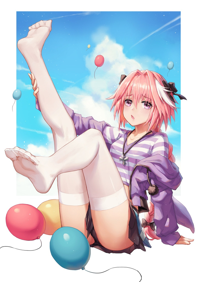 Legs - Series Legs, 18+, Anime, Anime art, Feet, Legs, NSFW, Fate, Fate apocrypha, Astolfo, Its a trap!