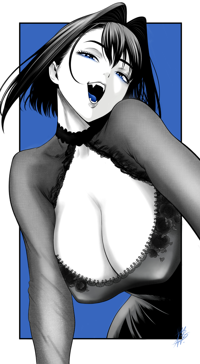 Ouro Kronii - 18+, Mostlybluewyatt, Art, Anime, Anime art, Virtual youtuber, Hololive, Ouro Kronii, NSFW