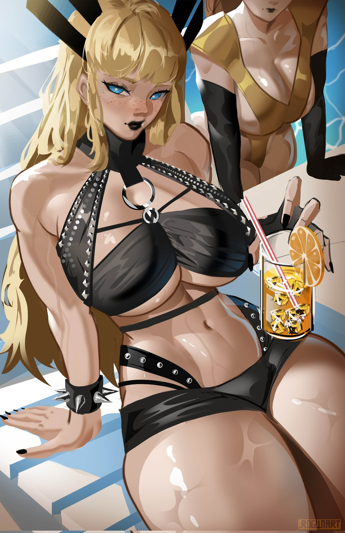 Magic and Kitty - 18+, Anime art, Anime, Games, Marvel, Magic (Marvel Comics), Kitty Pride, NSFW