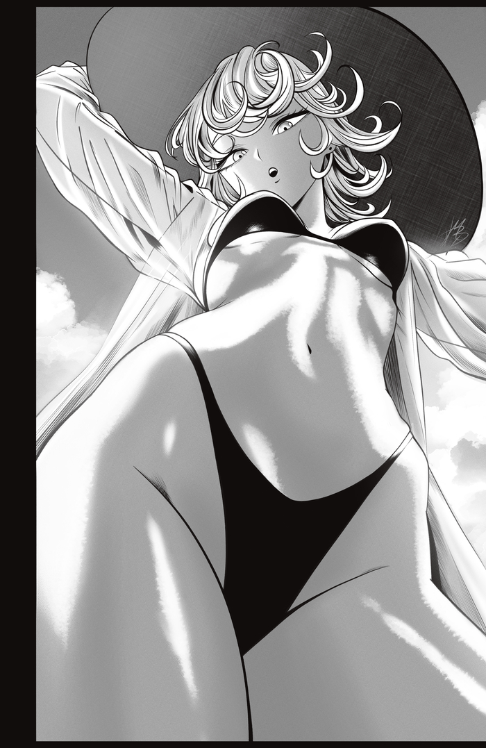 Continuation of the post Tasumaki - 18+, Art, Anime, Anime art, Onepunchman, Mostlybluewyatt, Hand-drawn erotica, Tatsumaki, Erotic, Swimsuit, Reply to post, NSFW