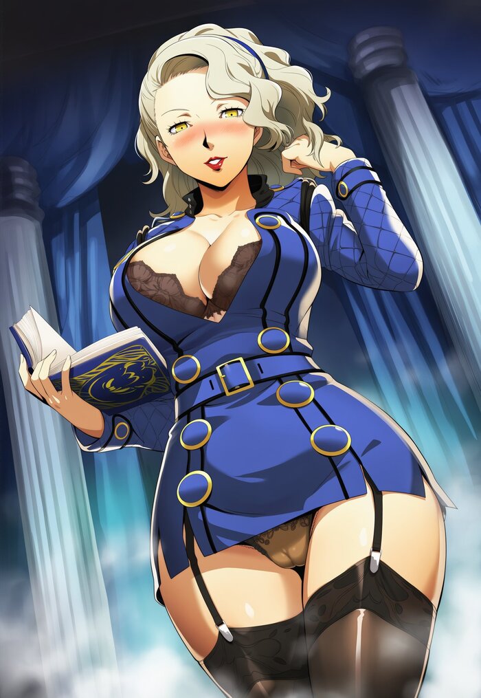 We are alone here today... - 18+, Neural Network Content, Murasaru7, Art, Anime, Anime art, Hand-drawn erotica, Erotic, Neural network art, Persona 4, Games, Game art, Margaret, Longpost, NSFW