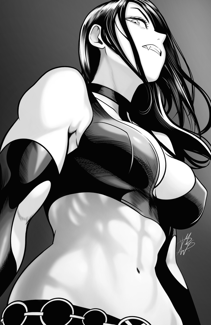 X-23 - 18+, Mostlybluewyatt, Art, Anime, Anime art, Hand-drawn erotica, Erotic, Marvel, X-Men, x-23, Muscleart, NSFW